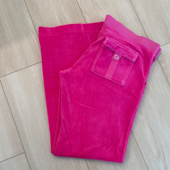 Juicy Couture Hot Pink Velour Pants - Picture 1 of 3